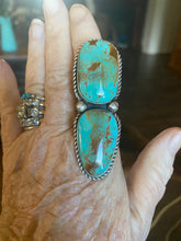 Long 2 stone Turquoise ring!