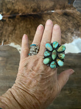 Sonoran Gold, turquoise  Cluster Ring size 9.5