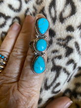 3 stone turquoise rings