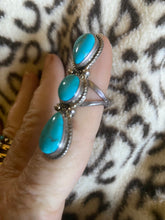 3 stone turquoise rings