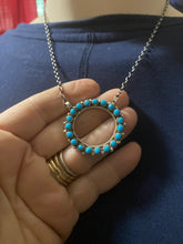 Circle turquoise 16 inch necklace