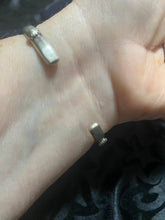 Thin sterling silver Sonoran gold turquoise stacker bracelet