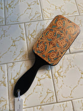 Imitation Leather Turquoise Hair Brush