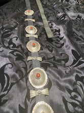 Sterling Silver Concho belt with Red coral