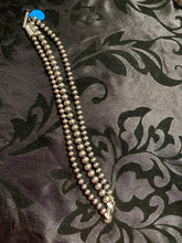 Navajo pearls three Strand BRACELET 5, 6MM beads