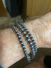Navajo pearls three Strand BRACELET 5, 6MM beads
