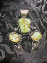 The palomino, three stone, Tufa, Sterling silver Naja pendant!