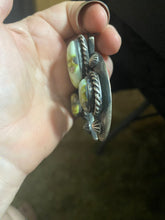 The palomino, three stone, Tufa, Sterling silver Naja pendant!