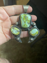 The palomino, three stone, Tufa, Sterling silver Naja pendant!