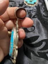 Beautiful Gilbert Tom, Kingman turquoise pendant