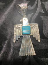 The inlay turquoise Thunderbird pendant