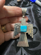 The inlay turquoise Thunderbird pendant