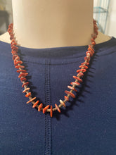 18 inch Red Spiny Oyster chip necklace