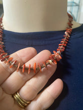 18 inch Red Spiny Oyster chip necklace