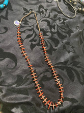 18 inch Red Spiny Oyster chip necklace