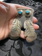 "The feathered Beauties" dangle earrings