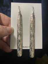Florence Tahoe Navajo, handmade , sterling silver ￼earrings