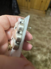 Sterling Silver Pink Conch Half Cluster  earrings