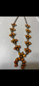 Orange Spiny Oyster mini squash necklace