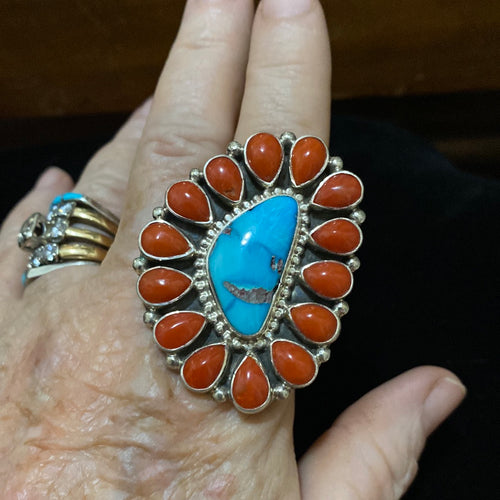 Turquoise and Red Coral