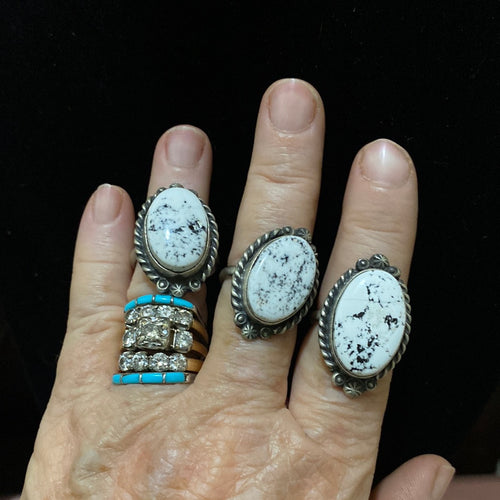 “The Sarah” White Buffalo Turquoise ring