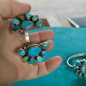 Turquoise half cluster bracelet