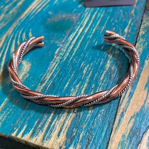 Silver and copper bracelet