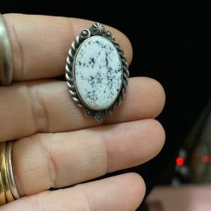 “The Sarah” White Buffalo Turquoise ring