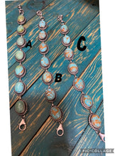 Link chain turquoise bracelet