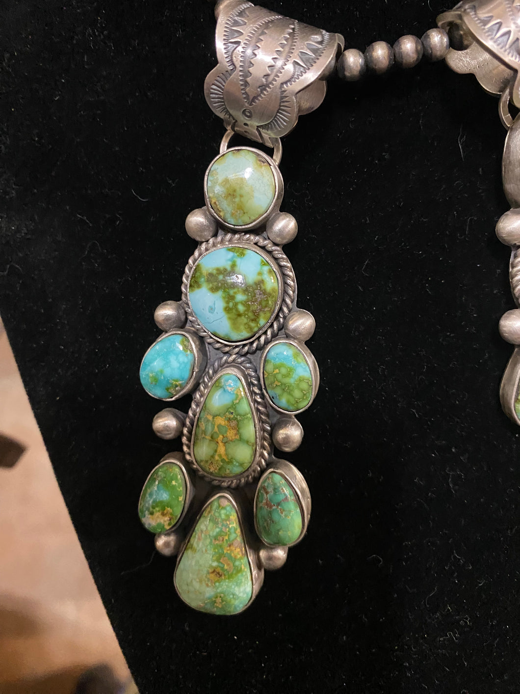 Long Royston Multi Stone Pendant