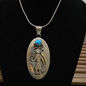 Vintage sterling silver and Turquoise dancer