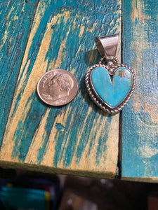 #1 turquoise heart pendant