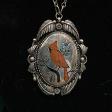 The Vintage Red Bird single pendant necklace