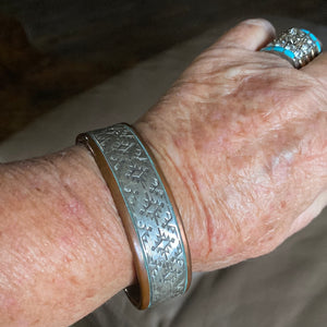 Large Cooper/sterling silver bracelet