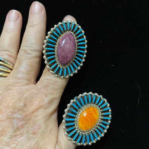 Needle point Turquoise with spiny center