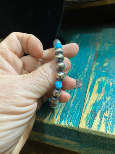 Navajo Pearl and turquoise bracelet