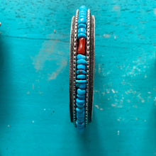 Sterling inset stone bracelet