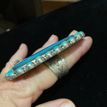 Big Turquoise Two Tone ring