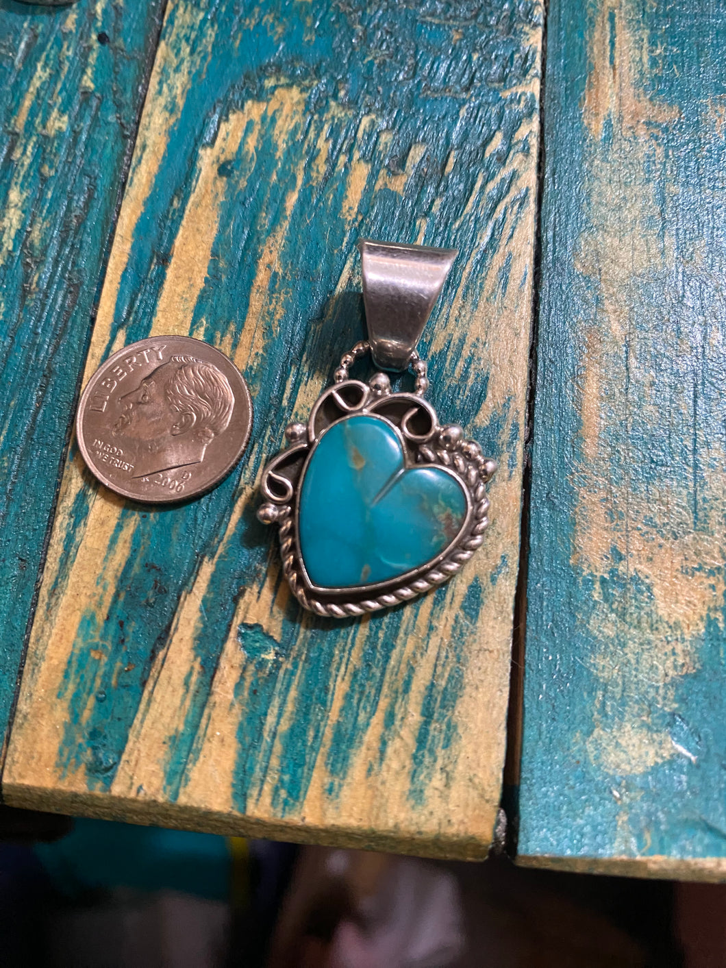 #2 turquoise heart pendant
