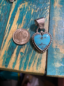 #4 turquoise heart pendant