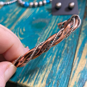 Silver and copper bracelet