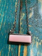 Large pink Conch bar necklace