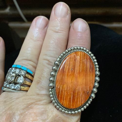 Large single stone Orange Spiny Oyster