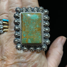 Green Turquoise rectangular ring