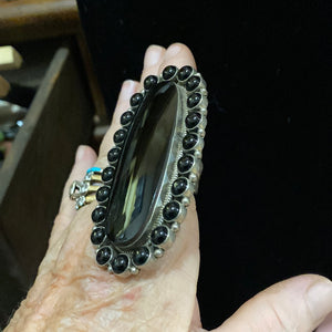 The Deep Black onyx ring