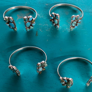 Turquoise half cluster bracelet