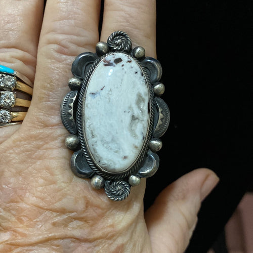 The leighton white Buffalo ring