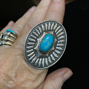 Vintage shield ring