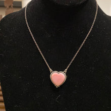 Pink Conch heart necklace