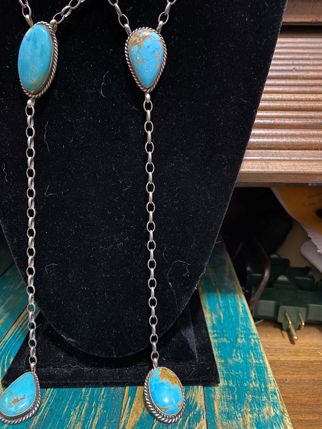 Lariat Turquoise necklace